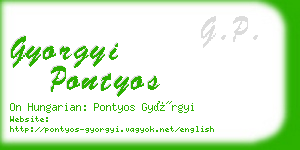 gyorgyi pontyos business card